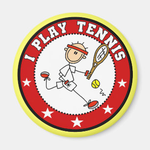 Aimant Mens I Play Tennis Tshirts et cadeaux