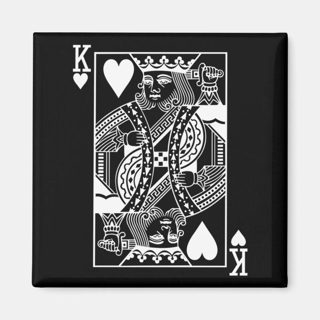 Aimant Mens Le Roi Original Des Cœurs Clic (Devant)