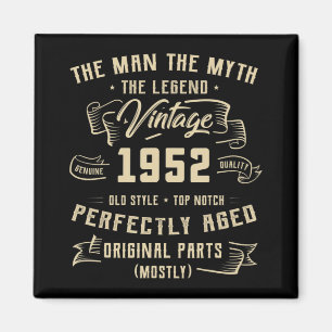 Aimant Mens Man Myth Legend 1952 70th Birthday Tee For 70