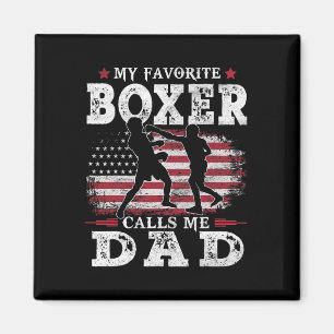 Aimant Mens My Favori Boxer M'Appelle Papa Usa Drapeau Fa