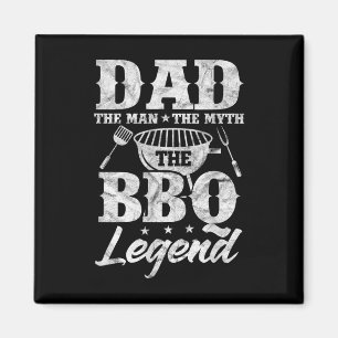 Aimant Mens Papa The Man The Myth Barbeque Grill Barbeque