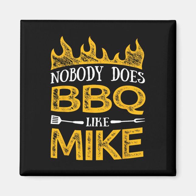 Aimant Mens Personne N'A Bbq Comme Mike (Devant)