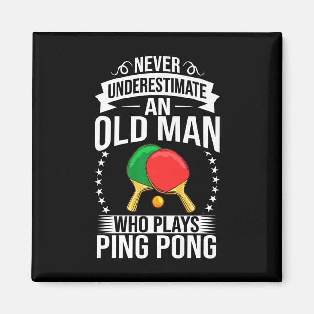 Aimant Mens Ping Pong Table Tennis Player Balls Paddle Ga (Devant)