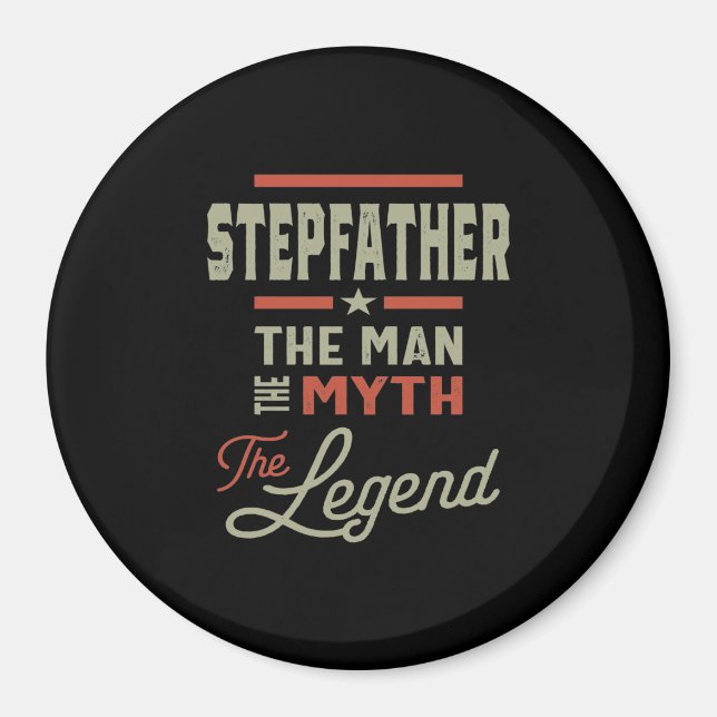 Aimant Mens Stepfather The Man The Myth The Legend (Devant)