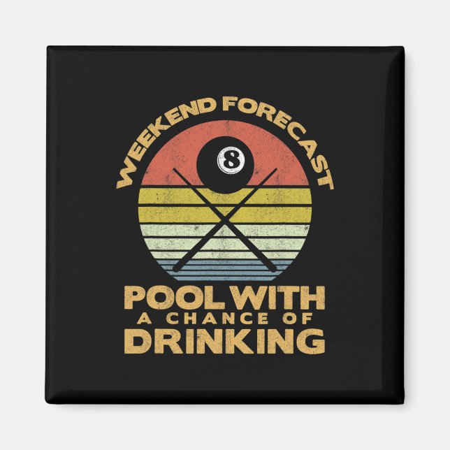 Aimant Mens Weekend - Pool De Prévisions Avec Un Changeme (Devant)