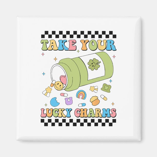 Aimant Mental Awareness Take Your Lucky Charm Pills Healt (Devant)