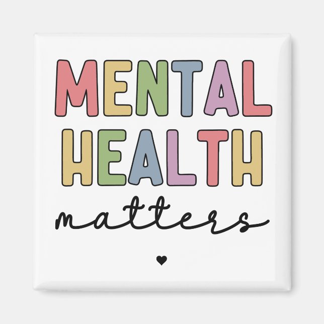 Aimant Mental Health Matters | Mental Health Awareness (Devant)