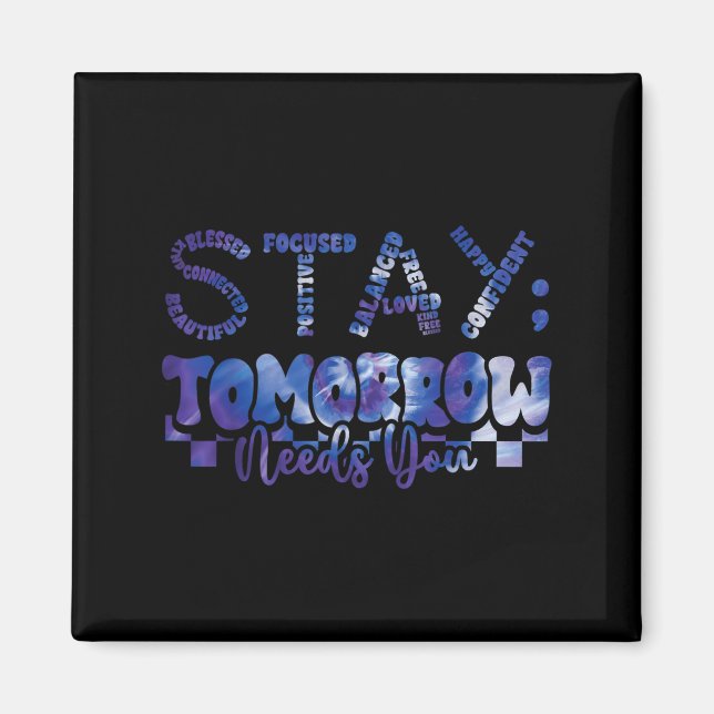 Aimant Mental Health Stay Tomorrow Suicide Prevention Awa (Devant)