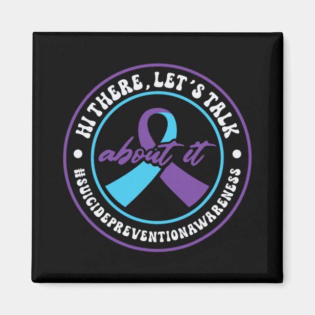 Aimant Mental Health Suprt 988 Suicide Prevention Week  (Devant)