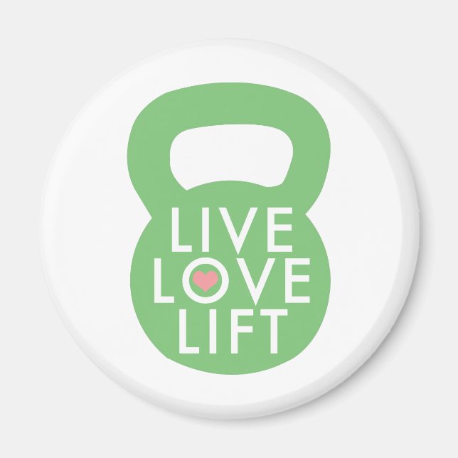 Aimant Mention "Live Love Lift" (Devant)