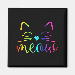 Aimant Meow Cute Chat Face Drôle Citation Pour Moi Fans D