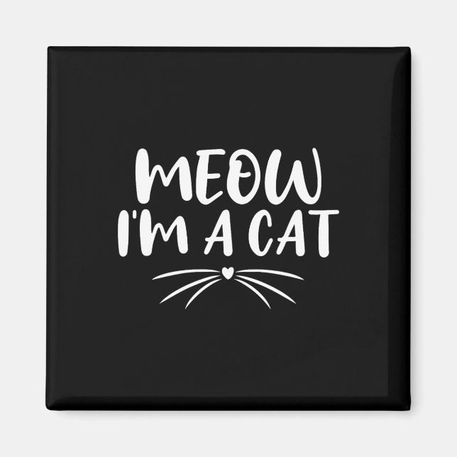 Aimant Meow I'm A Cat Funny Halloween Costume Couples 202 (Devant)