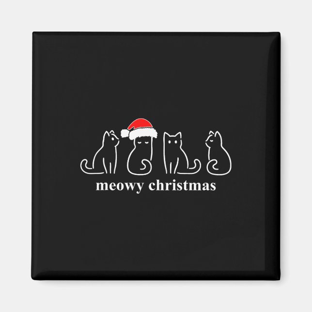 Aimant Meowo Catmas Chat Noël Cute Kitten Chats Père Noël (Devant)