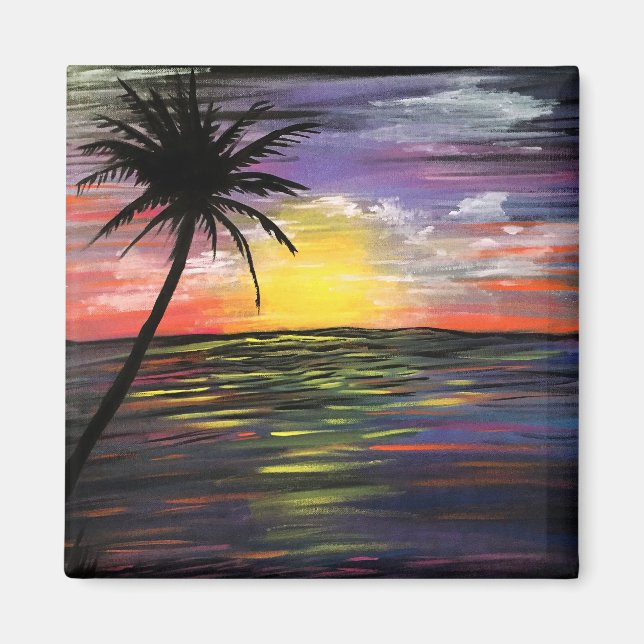 Aimant Mer du coucher du soleil (Devant)