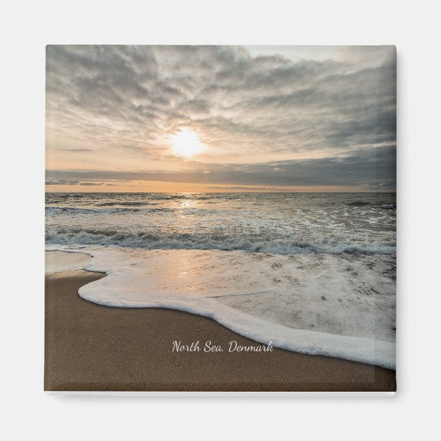 Aimant Mer du Nord, Danemark coucher de soleil pittoresqu (Devant)