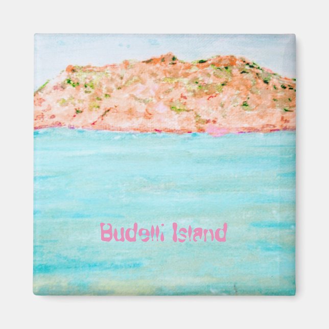 Aimant Mer Turquoise de Budelli (Devant)