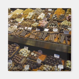 Aimant Mercat de Sant Josep, bonbons au chocolat