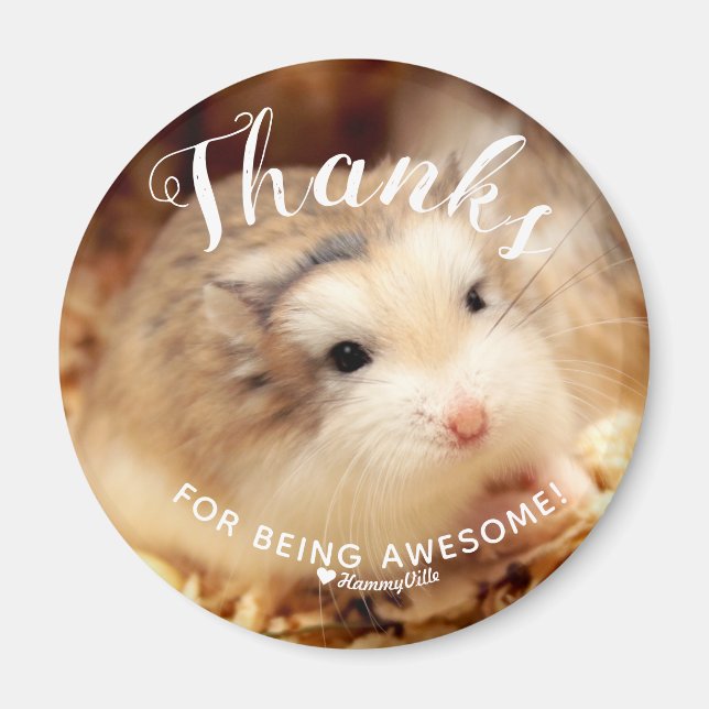 Aimant Merci à Hamster pour être génial (Devant)