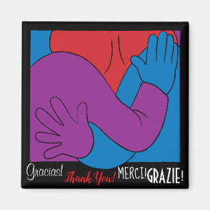 Aimant Merci Carré magnétique et Merci