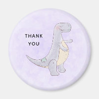 Merci d'aquarelle de Dinosaure gris mou