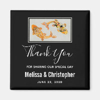 Merci de Mariage de poisson Gold Koi élégant