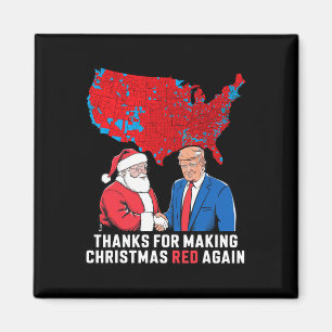 Aimant Merci De Rendre Noël Rouge Trump 2024 S