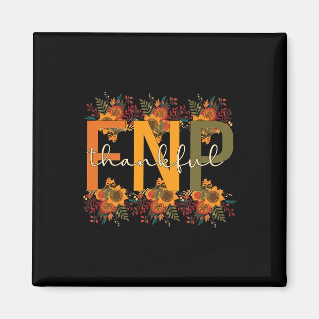 Aimant Merci FNP Thanksgiving Family Nurtione Pratitione (Devant)