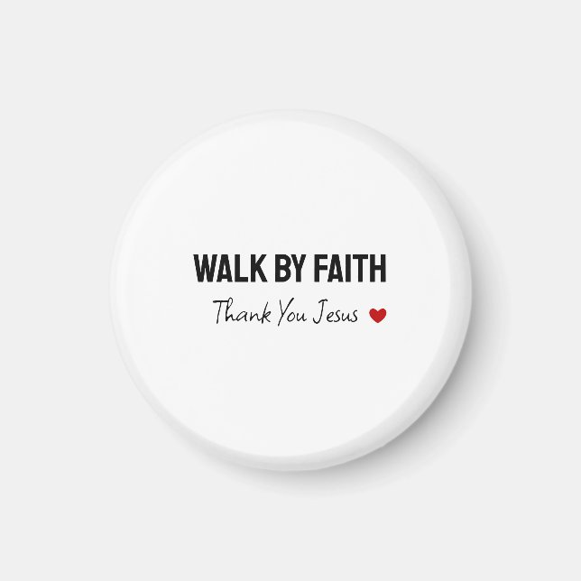 Aimant Merci Jésus | Béni | Marcher par la foi (Devant)
