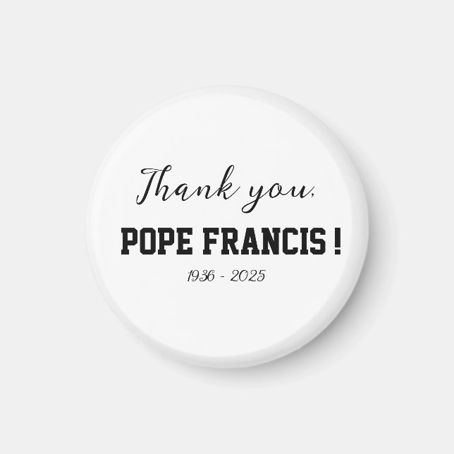 Aimant Merci, le pape François ! décédé Wind Chime (Devant)