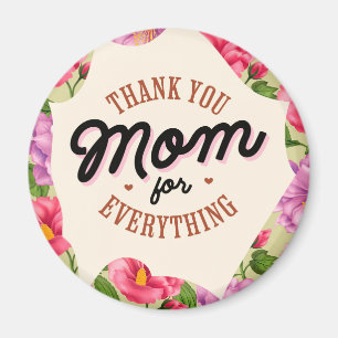 Aimant Merci Maman pour tout Salutation de la Fête des Mè
