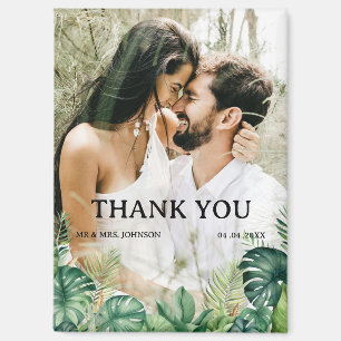Aimant Merci Mariage à thème tropical
