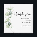 Aimant Merci Mariage Eucalyptus Aquarelle Favoriser<br><div class="desc">Cute Botanical Eucalyptus Aquarelle Mariage Merci pour l'aimant qui fait un parfait souvenir pour vos invités et sera chéri pendant des années</div>