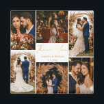 Aimant merci moderne 6 photos collage mariage or<br><div class="desc">elegant merci six photos collage mariage aimant or</div>