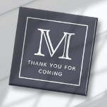 Aimant Merci Monogramme Chic Moderne Pour Venir<br><div class="desc">Ce design simple et moderne est composé de typographie serif et sans serif. Parfait pour les faveurs du parti.</div>