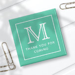 Aimant Merci Monogramme Chic Moderne Pour Venir<br><div class="desc">Ce design simple et moderne est composé de typographie serif et sans serif. Parfait pour les faveurs du parti.</div>