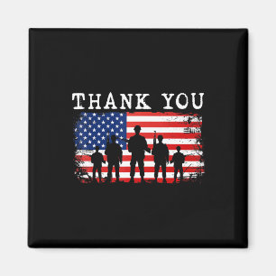 Aimant Merci Patriotique Vétérinaire Jour 4 de Ju