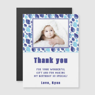Aimant Merci Photo Anniversaire Enfant Balloon Ble
