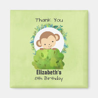 Merci pour l'anniversaire du singe Safari mignon