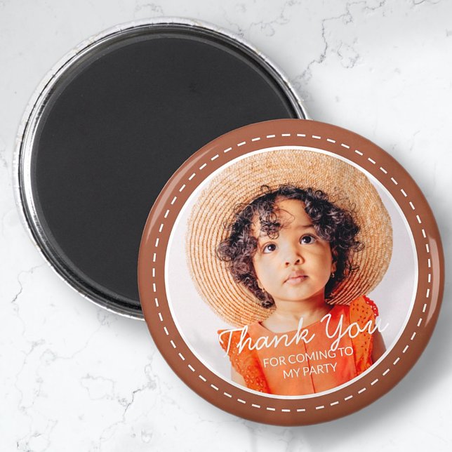 Aimant Merci Pour Venir Préppy Moderne Photo Personnalisé (Créateur téléchargé)