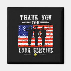 Aimant Merci pour vos services patriotiques - Anciens com