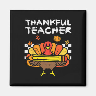 Aimant Merci Professeur Thanksgiving Turquie Retro Chute