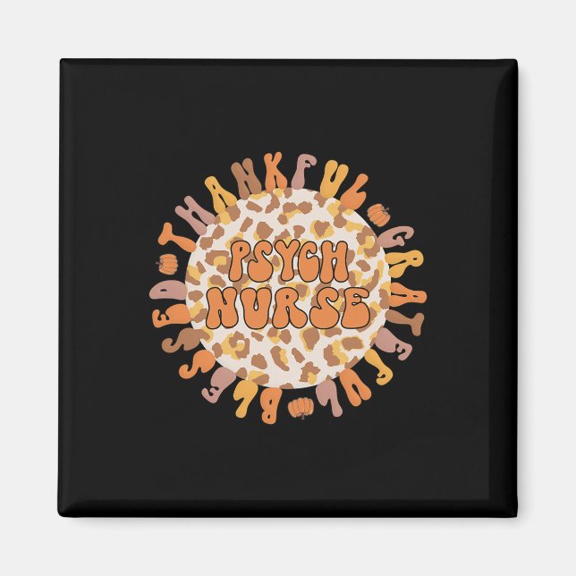 Aimant Merci Psych Infirmière Thanksgiving Nurs Psychiatr (Devant)