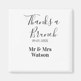 Aimant Merci un brunch post mariage nom date simple