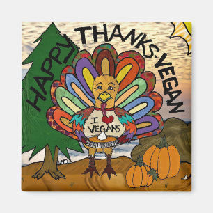 Aimant Merci Vegan Thanksgiving Turquie