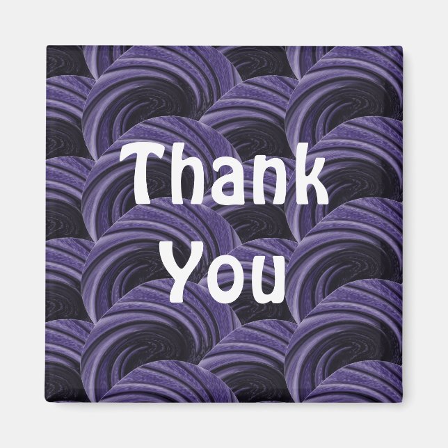 Aimant Merci Violet Cercle noir Motif Appréciation (Devant)