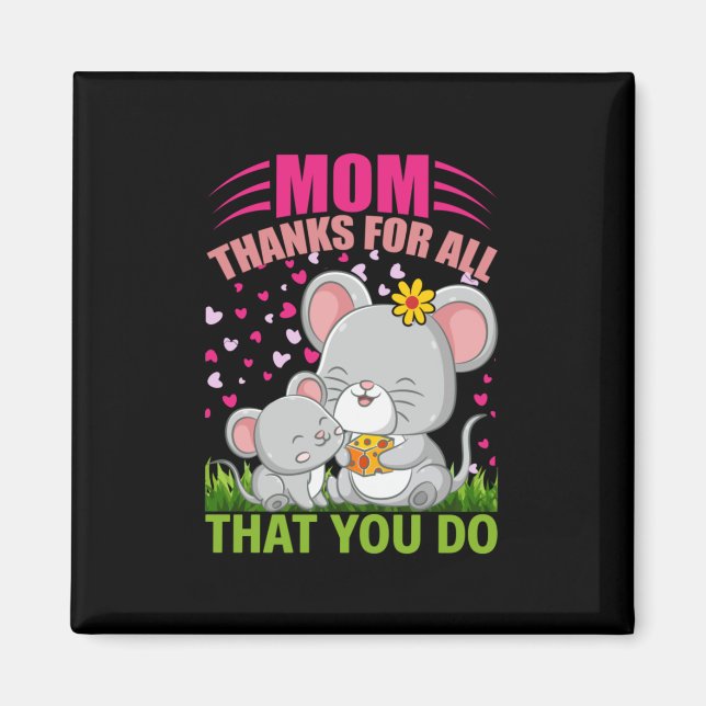 Aimant Mère Art Maman Merci Pour Tout Ce Que Vous Faites (Devant)