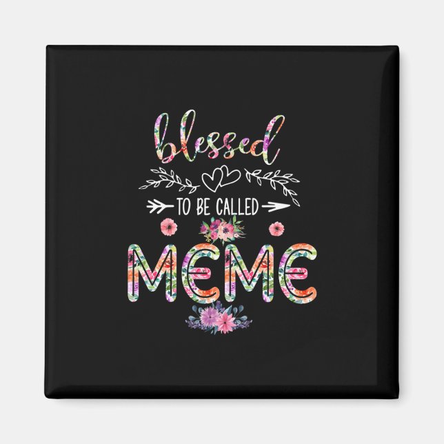 Aimant Mère Béni D'Être Appelée Maman Et Mème Fleur (Devant)