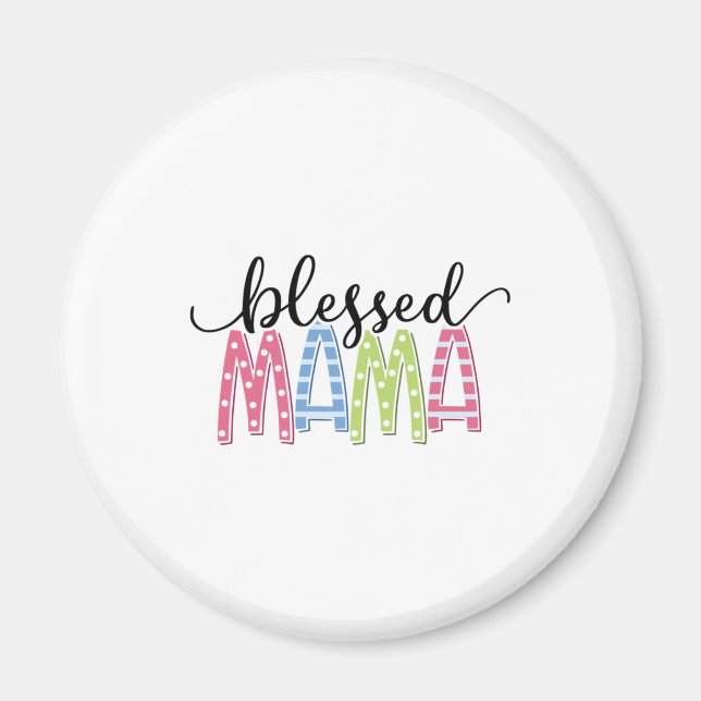 Aimant Mère Cadeau Béni à maman (Devant)