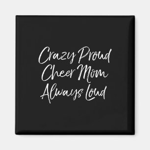 Aimant Mère de comp de cheer drôle Fou fière de cheer mam