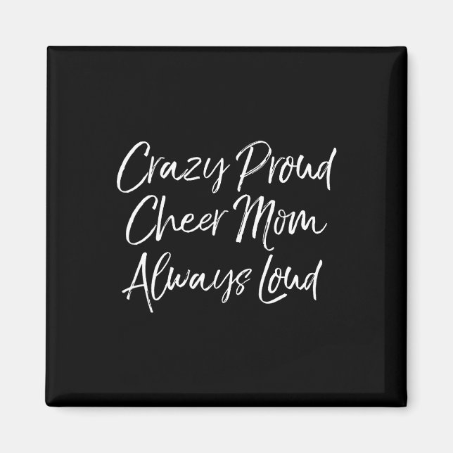 Aimant Mère de comp de cheer drôle Fou fière de cheer mam (Devant)